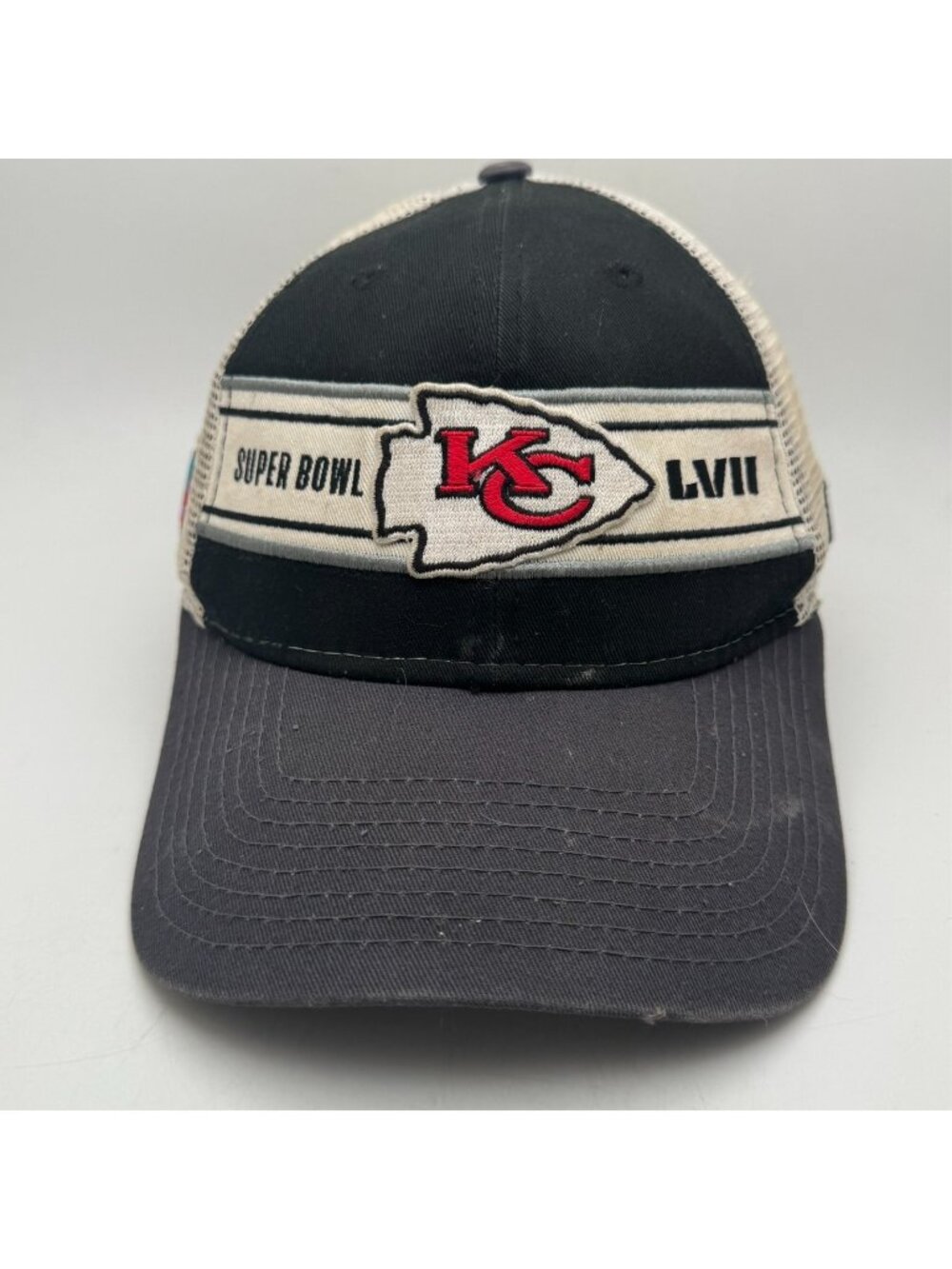 Kansas City Chiefs Super Bowl LVII Hat Cap New Era 9FORTY Trucker Snapback NFL